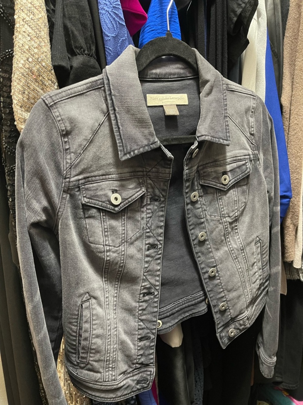 Anthro Pilcro Gray Denim Jacket - Women's Casual Layering
